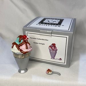 Cooking Club Of America Trinket Box ~ “Sundae Delight” ~ Ice Cream Sundae